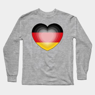 Heart Love Flag of Germany Long Sleeve T-Shirt